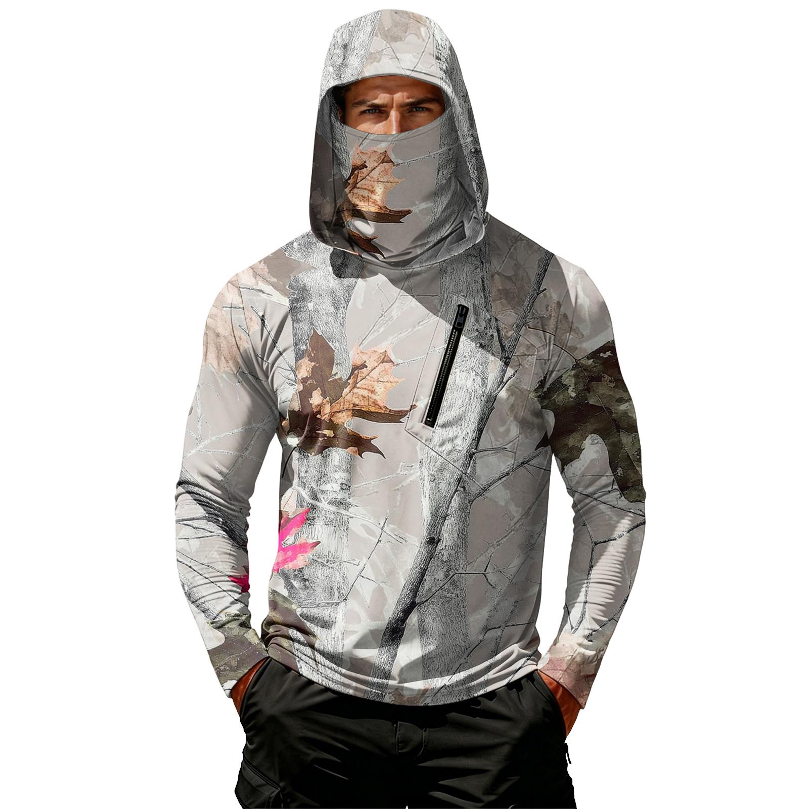 Men s Casual Leaf Camouflage Print Hooded Long Sleeve Sun Protection Shirt Lightweight Breathable Outdoor Pullover Top XXL
Men s Casual Leaf Camouflage Print Hooded Long Sleeve Sun Protection Shirt Lightweight Breathable Outdoor Pullover Top XXL