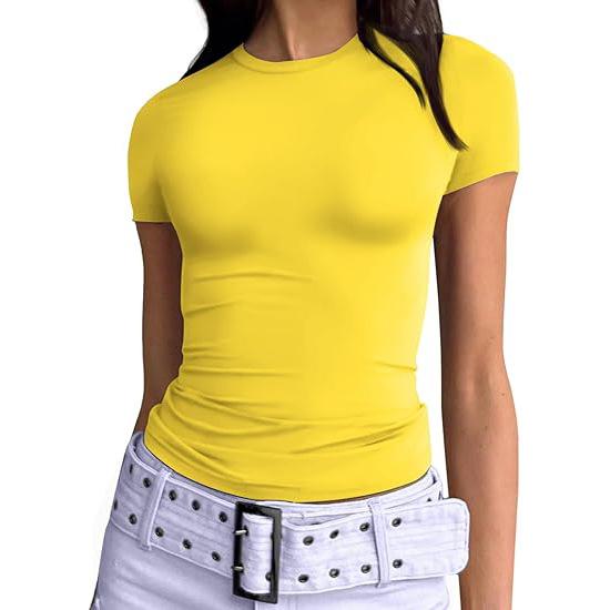 Pullover Women s Top Bottom Shirt Women s Crew Neck T-Shirt Slim-Fit Short Sleeve Women s Clothing Solid Color Spice Girls Short Sleeve XL
Pullover Women s Top Bottom Shirt Women s Crew Neck T-Shirt Slim-Fit Short Sleeve Women s Clothing Solid Color Spice Girls Short Sleeve XL