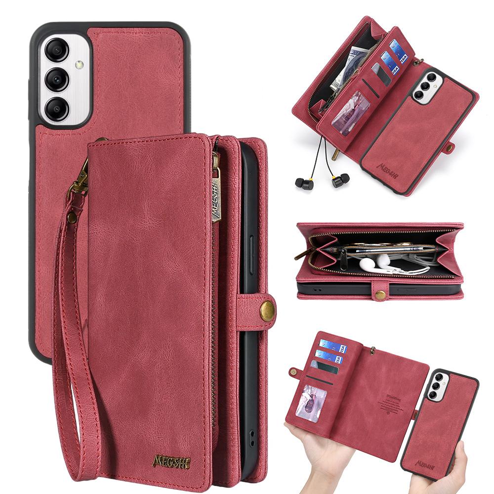 MEGSHI 017 Series For Samsung Galaxy A54 5G Zipper Wallet Leather Case Magnetic Detachable Phone Cover Red
MEGSHI 017 Series For Samsung Galaxy A54 5G Zipper Wallet Leather Case Magnetic Detachable Phone Cover Red