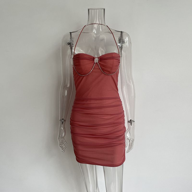 Fashion Wind Sexy Sexy Halter Skirt Tight-Fitting Cinched Tube Top Backless Dress Elegant Hip-Wrapped Dress Dress Female Pink M
Fashion Wind Sexy Sexy Halter Skirt Tight-Fitting Cinched Tube Top Backless Dress Elegant Hip-Wrapped Dress Dress Female Pink M