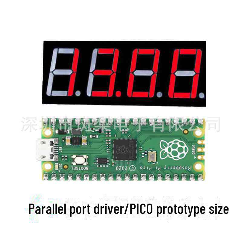 Raspberry Pi Pico 4-Digit LED Display Module with Parallel Port Driver 4-Digit 8-Segment LED Module
Raspberry Pi Pico 4-Digit LED Display Module with Parallel Port Driver 4-Digit 8-Segment LED Module