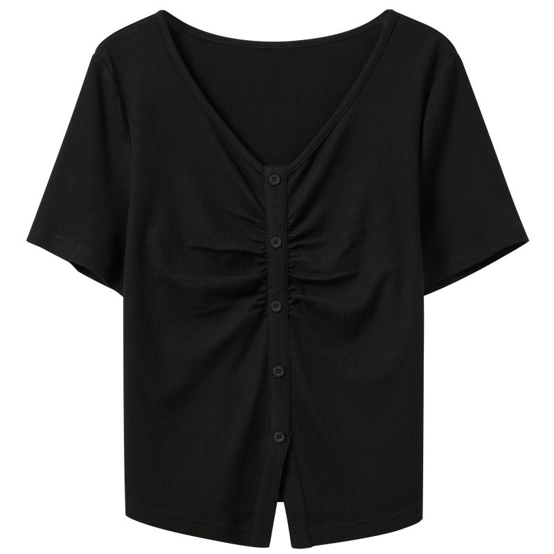 Sancai Women s V-Neck Slimming Short Sleeve T-Shirt M
Sancai Women s V-Neck Slimming Short Sleeve T-Shirt M