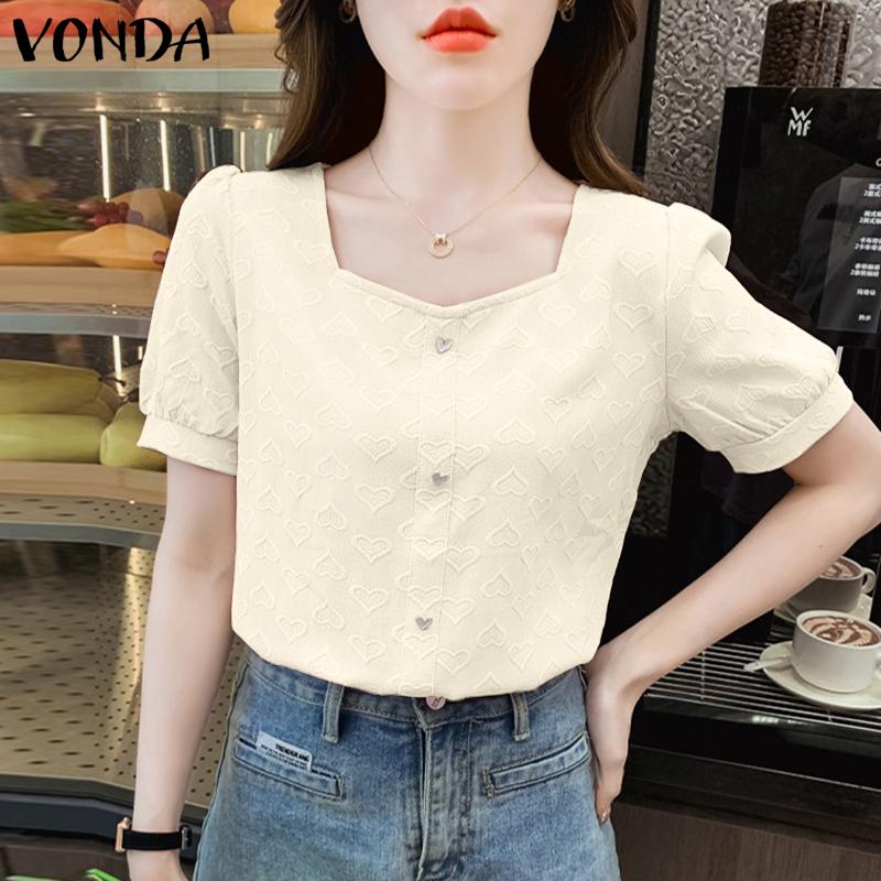 VONDA женская летняя свободная блузка с квадратным вырезом и короткими рукавами и принтом в форме сердца на пуговицах
VONDA женская летняя свободная блузка с квадратным вырезом и короткими рукавами и принтом в форме сердца на пуговицах