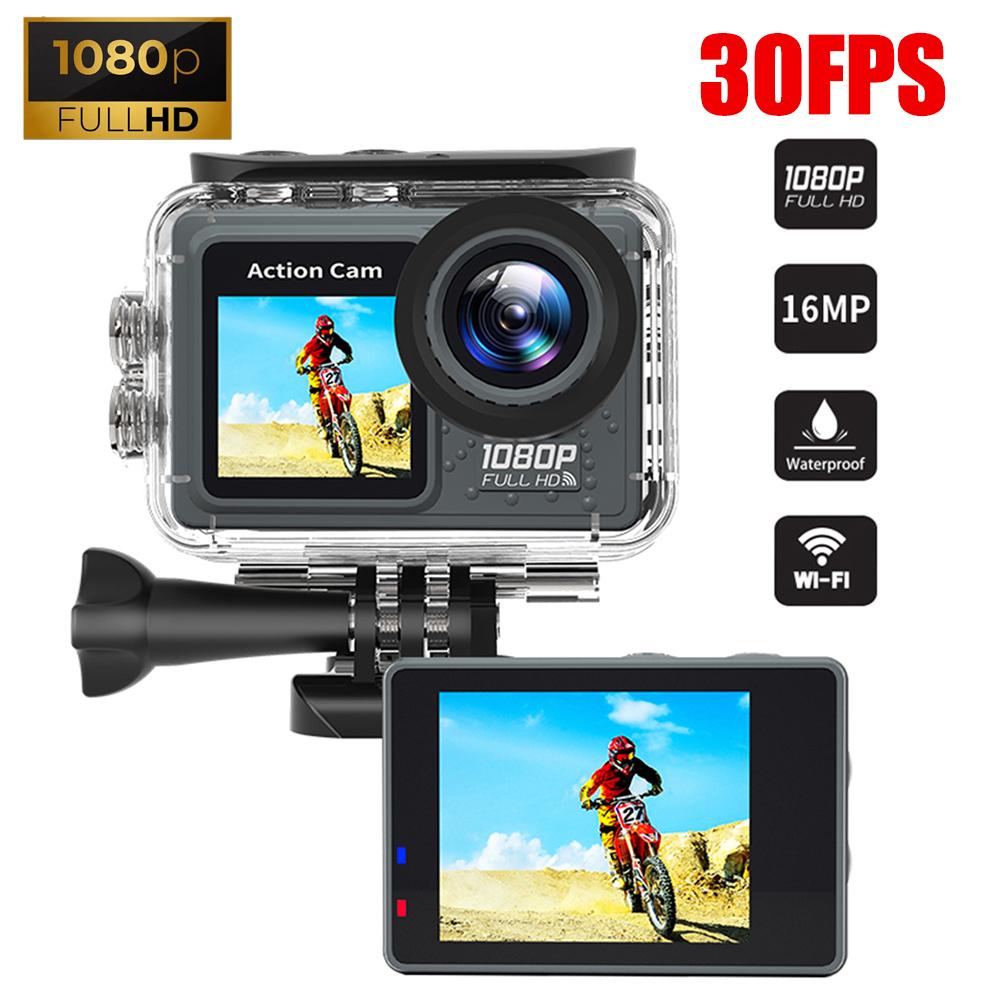 Action Camera 1080P 30FPS WiFi 120° Wide Angle Underwater Waterproof Helmet Video Recording Camera Dual Screen Sports Cameras
Action Camera 1080P 30FPS WiFi 120° Wide Angle Underwater Waterproof Helmet Video Recording Camera Dual Screen Sports Cameras