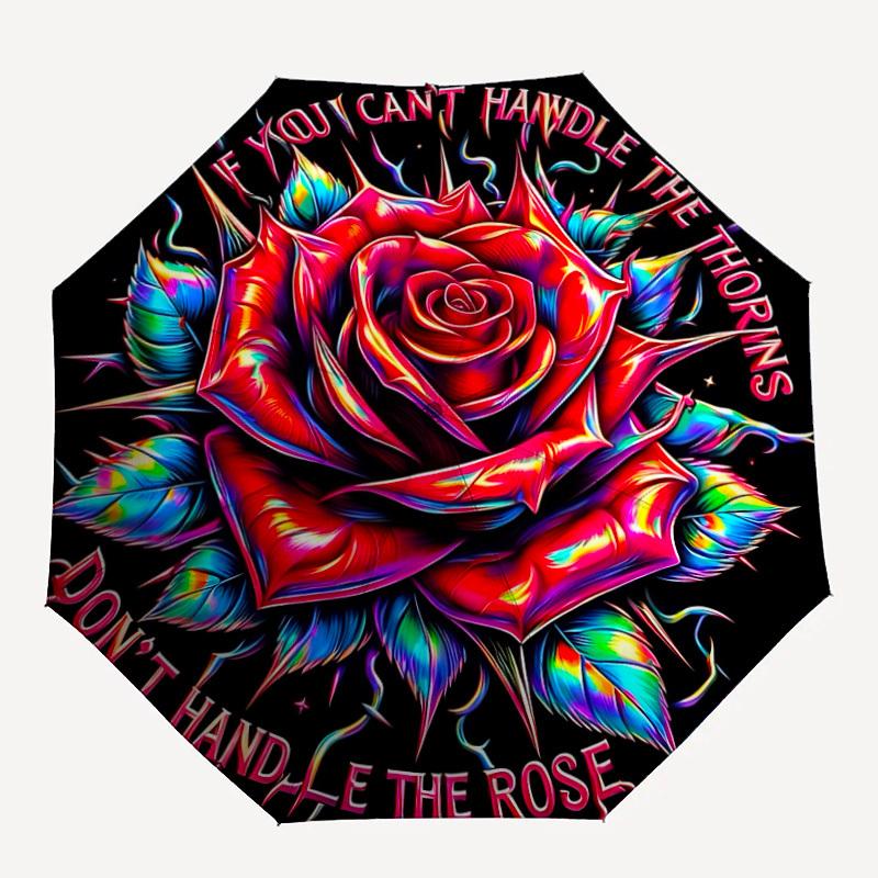1pc Rose Thorn Print Automatic Umbrella - 8-Rib Durable Frame, Portable Fashion Accessory & Holiday Gift yy251117202
1pc Rose Thorn Print Automatic Umbrella - 8-Rib Durable Frame, Portable Fashion Accessory & Holiday Gift yy251117202