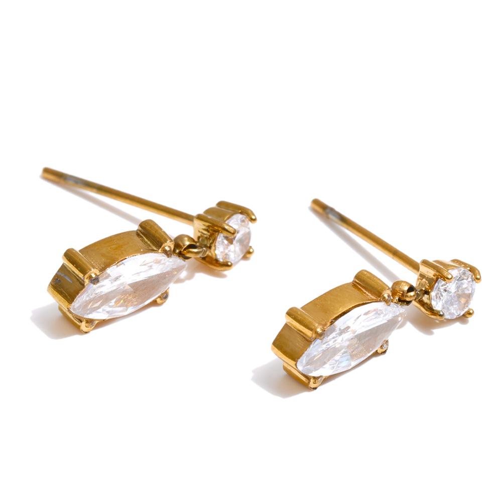 Yhpup Delicate Shiny Cubic Zirconia Drop Daily Earrings for All Occasions Stainless Steel Versatile Fashion Jewelry Recommend
Yhpup Delicate Shiny Cubic Zirconia Drop Daily Earrings for All Occasions Stainless Steel Versatile Fashion Jewelry Recommend