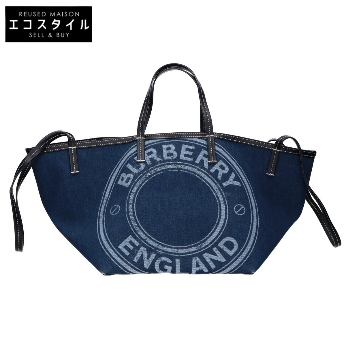 BURBERRY Aged Logo Denim Tote Bag Indigo / BlackUsed
BURBERRY Aged Logo Denim Tote Bag Indigo / BlackUsed