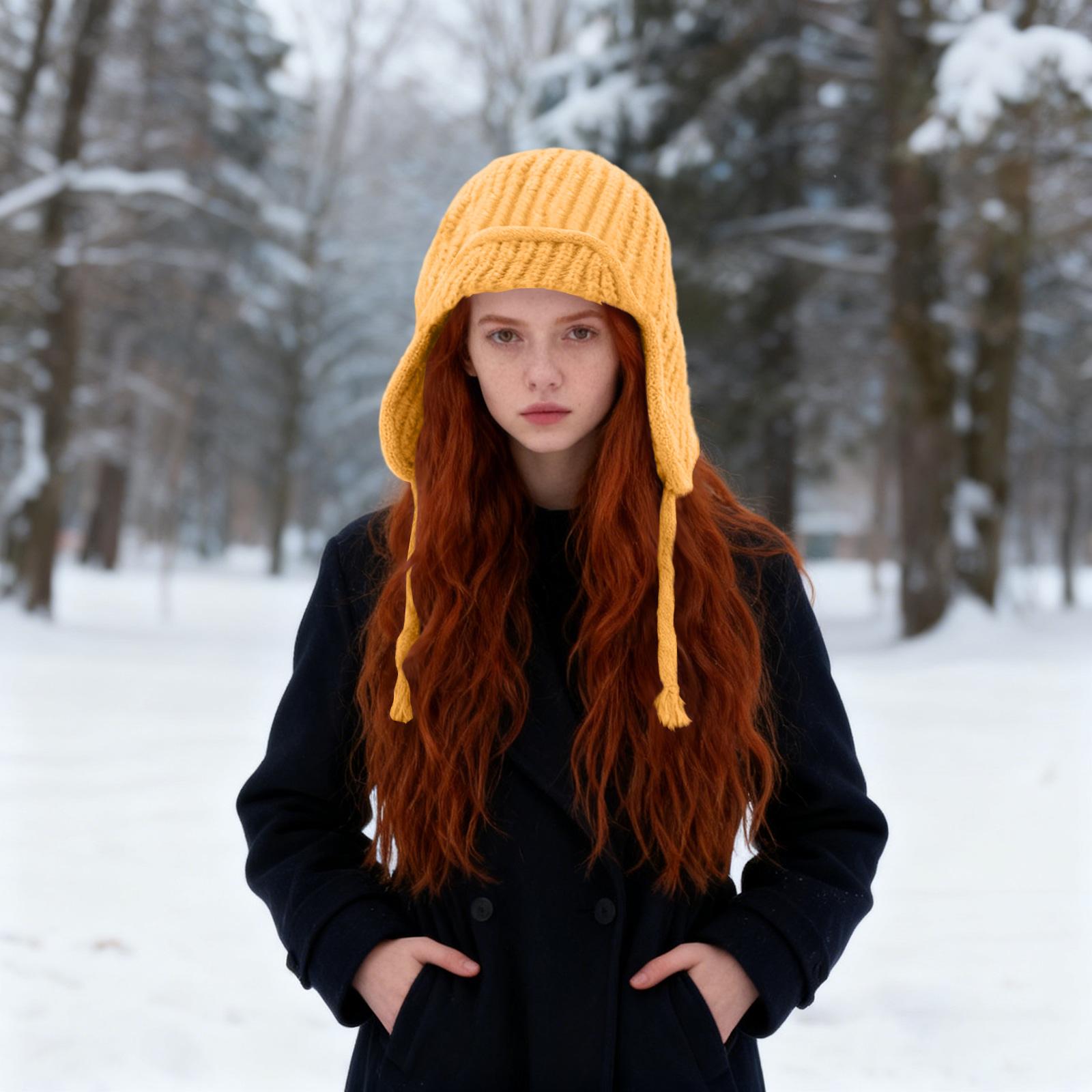 Women s Flight Cap, Women s Woolen Cold-Weather Hat, Large Head Circumference Fashionable Warm Knit Hat One Size жовтий
Women s Flight Cap, Women s Woolen Cold-Weather Hat, Large Head Circumference Fashionable Warm Knit Hat One Size жовтий