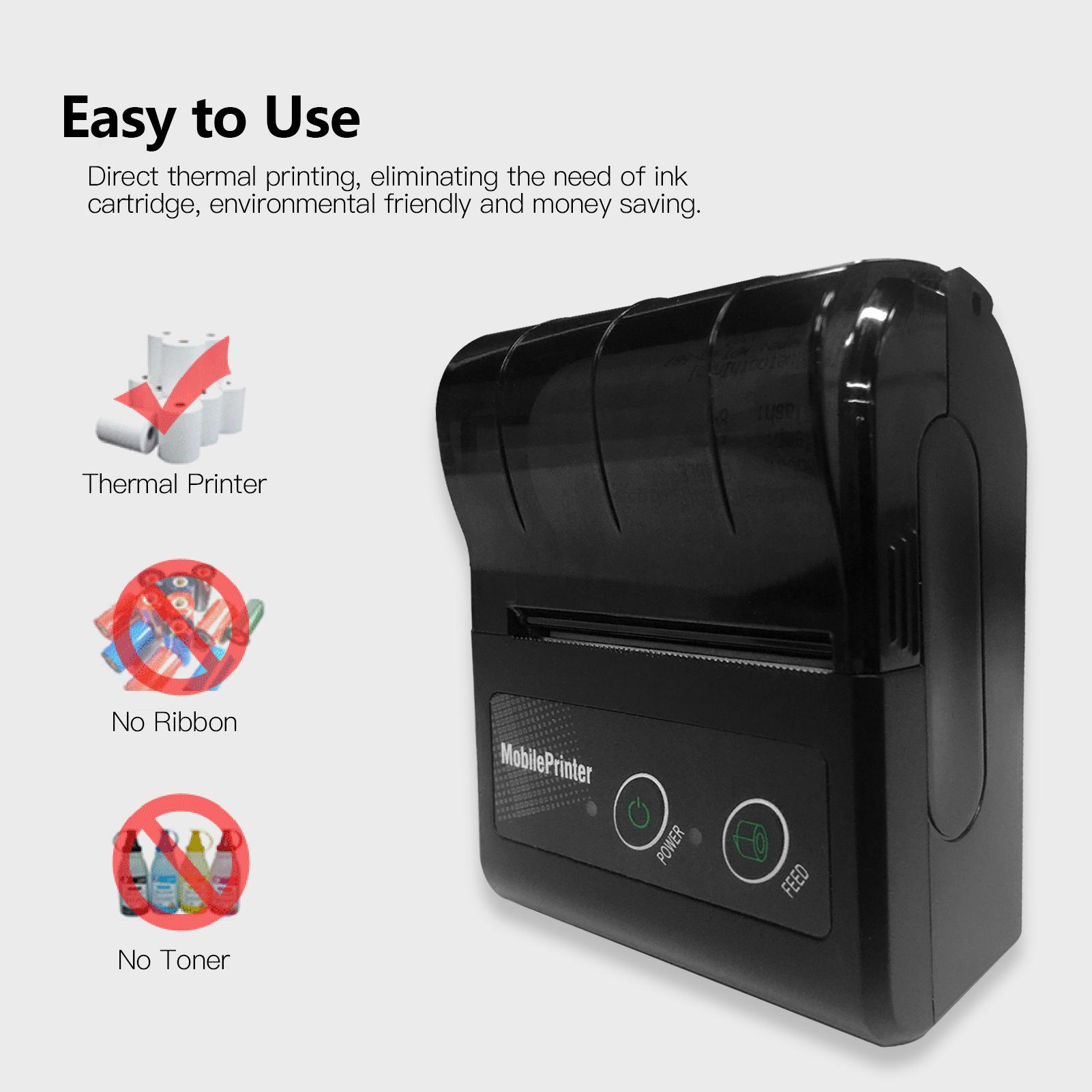 Portable 58mm 2 Inches Wireless Thermal Bill Receipt Printer Mobile POS Printer Support ESCCelsiusPOS Print Compatible with IO
Portable 58mm 2 Inches Wireless Thermal Bill Receipt Printer Mobile POS Printer Support ESCCelsiusPOS Print Compatible with IO