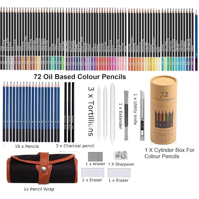 Corslet 104 Pc Sketching Kit for Artist | Drawing Pencils for Artists 72 Colour Pencils Set for Coloring Book | Charcoal 1 Count (Pack of 1)
Corslet 104 Pc Sketching Kit for Artist | Drawing Pencils for Artists 72 Colour Pencils Set for Coloring Book | Charcoal 1 Count (Pack of 1)