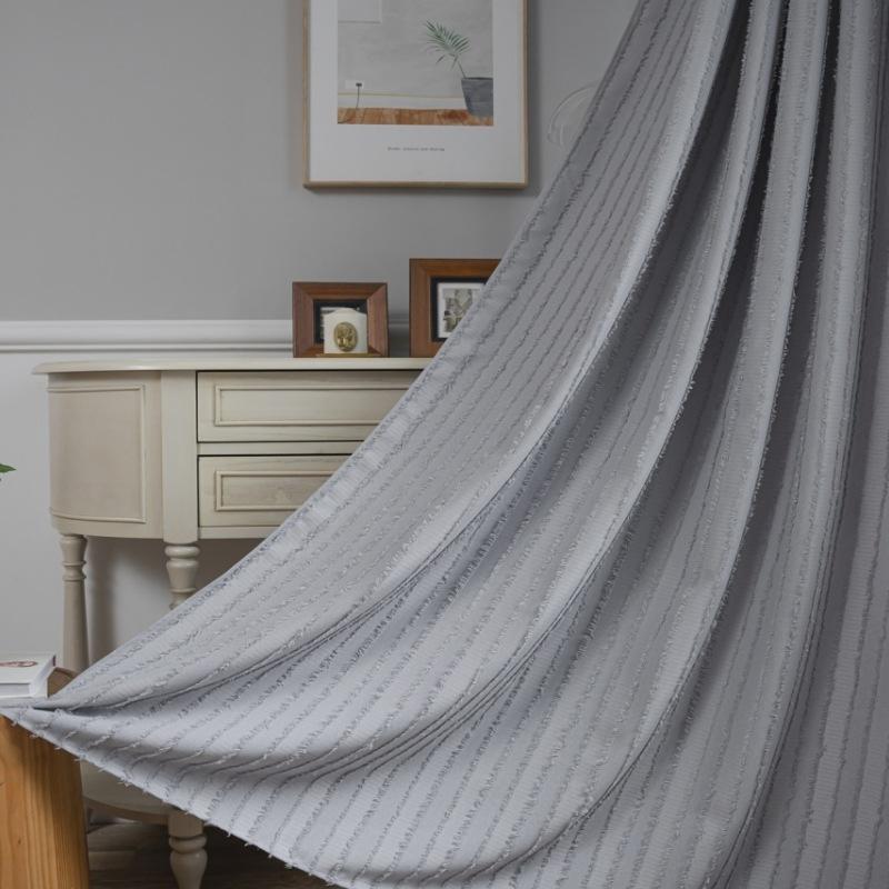 European Finished Curtain Stripe Cut Flower Solid Color Perforation-free Bedroom Semi-blackout Curtain Light Luxury Ins Style W140 x H160cm&Grommet Top (Ring)
European Finished Curtain Stripe Cut Flower Solid Color Perforation-free Bedroom Semi-blackout Curtain Light Luxury Ins Style W140 x H160cm&Grommet Top (Ring)