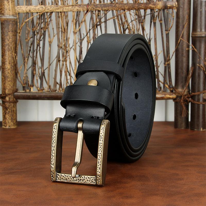 3.8cm Thick Leather Men s Casual Fashion Copper Buckle Retro Hammer Pattern Jeans Belt 125cm чорний
3.8cm Thick Leather Men s Casual Fashion Copper Buckle Retro Hammer Pattern Jeans Belt 125cm чорний