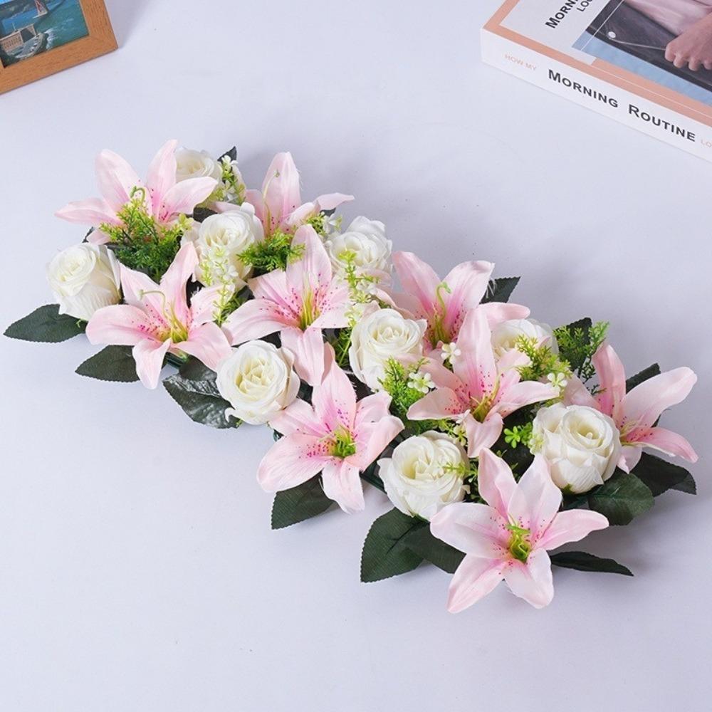 Party Stage Supplies Artificial Flowers Rose&lily Fake Flowers For Household Wedding Garden White Rose & Jade Pink Lily
Party Stage Supplies Artificial Flowers Rose&lily Fake Flowers For Household Wedding Garden White Rose & Jade Pink Lily