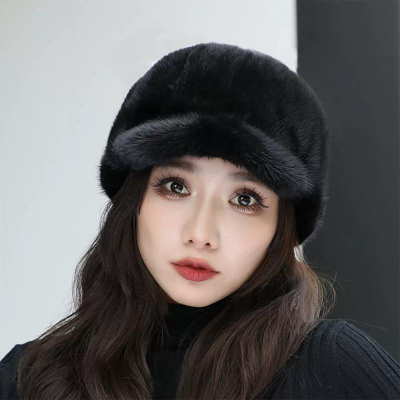 Mink Hat Women s Autumn and Winter New Mink Fur Straw Hat Winter Mink Hat Middle-aged and Elderly Grandma Cold-proof Mink Hat S(54-56cm) чёрный
Mink Hat Women s Autumn and Winter New Mink Fur Straw Hat Winter Mink Hat Middle-aged and Elderly Grandma Cold-proof Mink Hat S(54-56cm) чёрный