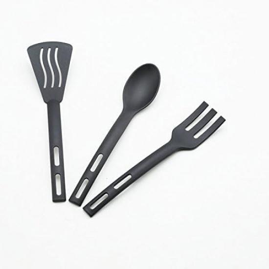 Kitchen Cooking Tools 3Pcs Mini Nylon Kitchen Utensils Set Slotted Turner Solid Spoon Fork Children Dinner Tools (black) чорний
Kitchen Cooking Tools 3Pcs Mini Nylon Kitchen Utensils Set Slotted Turner Solid Spoon Fork Children Dinner Tools (black) чорний