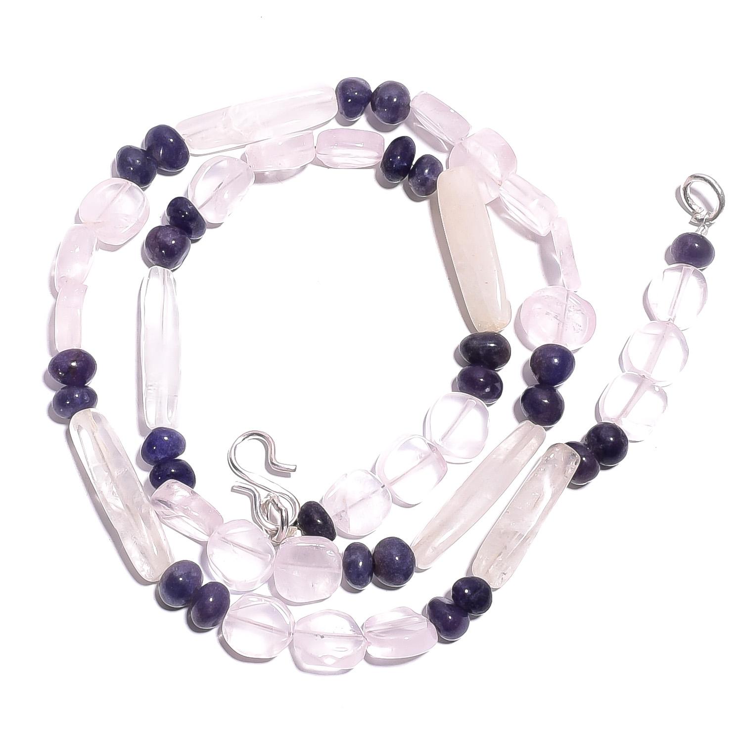 Natural Rose Quartz Iolite Gemstone Mix Shape Smooth Beads Necklace 17 UB-4923 UB-4923
Natural Rose Quartz Iolite Gemstone Mix Shape Smooth Beads Necklace 17 UB-4923 UB-4923
