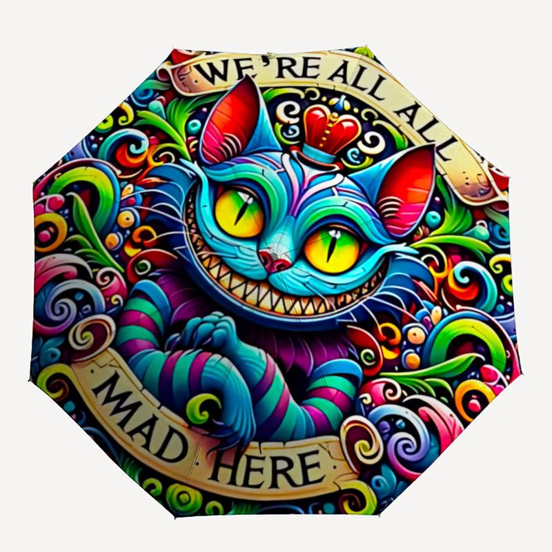 1pc Cheshire Cat Mad Automatic Open/Close Umbrella, Portable Folding Umbrella for Travel, Themed Events, It is suitable as a gift for various festival
1pc Cheshire Cat Mad Automatic Open/Close Umbrella, Portable Folding Umbrella for Travel, Themed Events, It is suitable as a gift for various festival