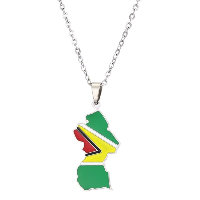 Stainless Steel Country Outline Pendant Necklace Guyana Map Pendant Necklace Statement Jewelry Flag Charm Neck Chain
Stainless Steel Country Outline Pendant Necklace Guyana Map Pendant Necklace Statement Jewelry Flag Charm Neck Chain