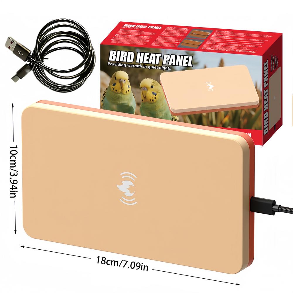 Bird Warmer For Cage USB Plug Heating Board 18x10cm 5W Silent Parrot Heater With 1.5-meter Cable For Parakeet Finch Lovebird Pet золотий
Bird Warmer For Cage USB Plug Heating Board 18x10cm 5W Silent Parrot Heater With 1.5-meter Cable For Parakeet Finch Lovebird Pet золотий