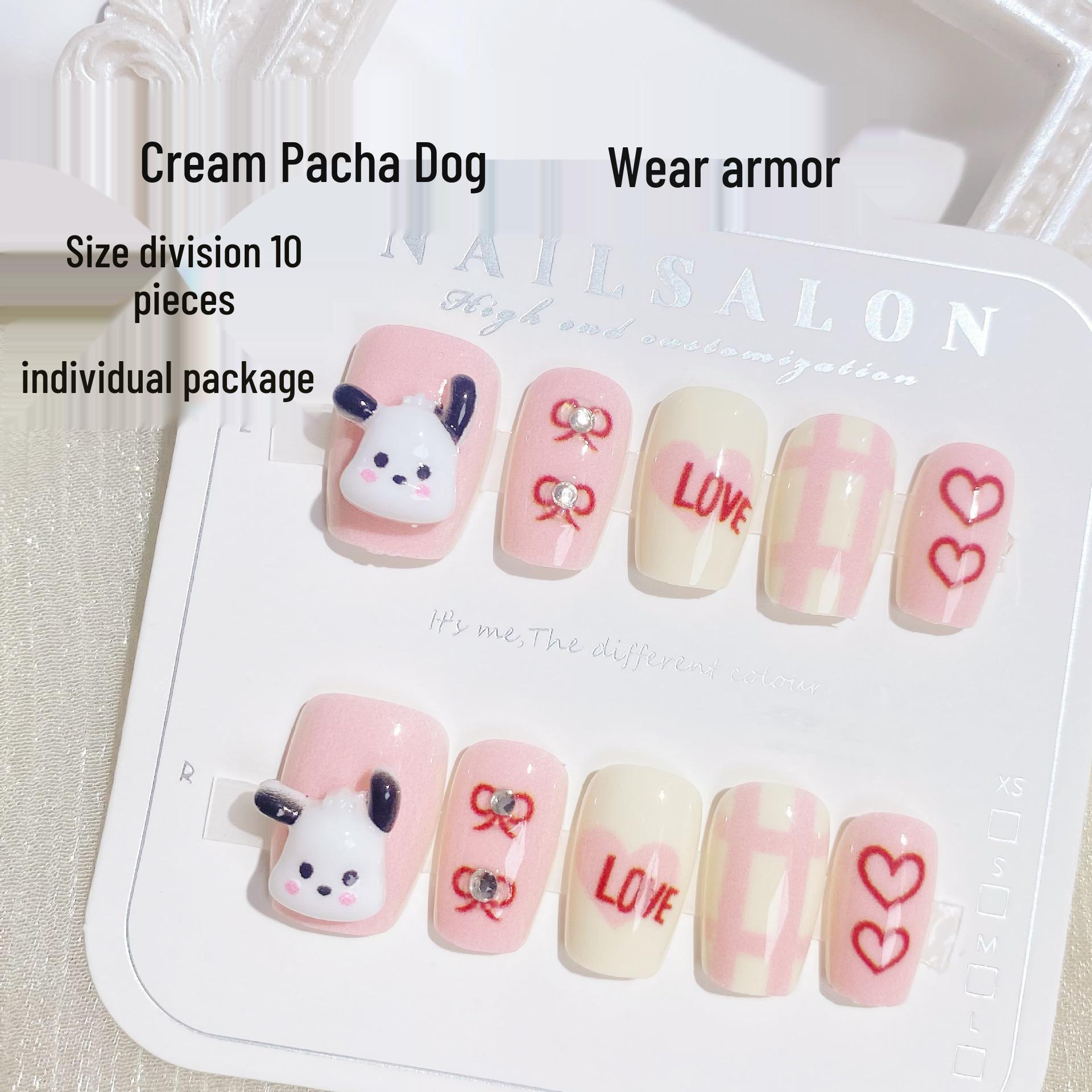 Cream Pacha Cartoon Dog Nail Art – Handmade Resin 3D Nail Patches, Ready-Made, Soft & Cute, Set of 10 Pieces.
Cream Pacha Cartoon Dog Nail Art – Handmade Resin 3D Nail Patches, Ready-Made, Soft & Cute, Set of 10 Pieces.