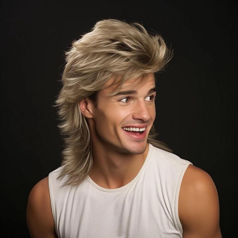 HAIRJOY Синтетические парики-маллеты для мужчин Костюмная вечеринка 70-х и 80-х Синтетические парики 12inches
HAIRJOY Синтетические парики-маллеты для мужчин Костюмная вечеринка 70-х и 80-х Синтетические парики 12inches