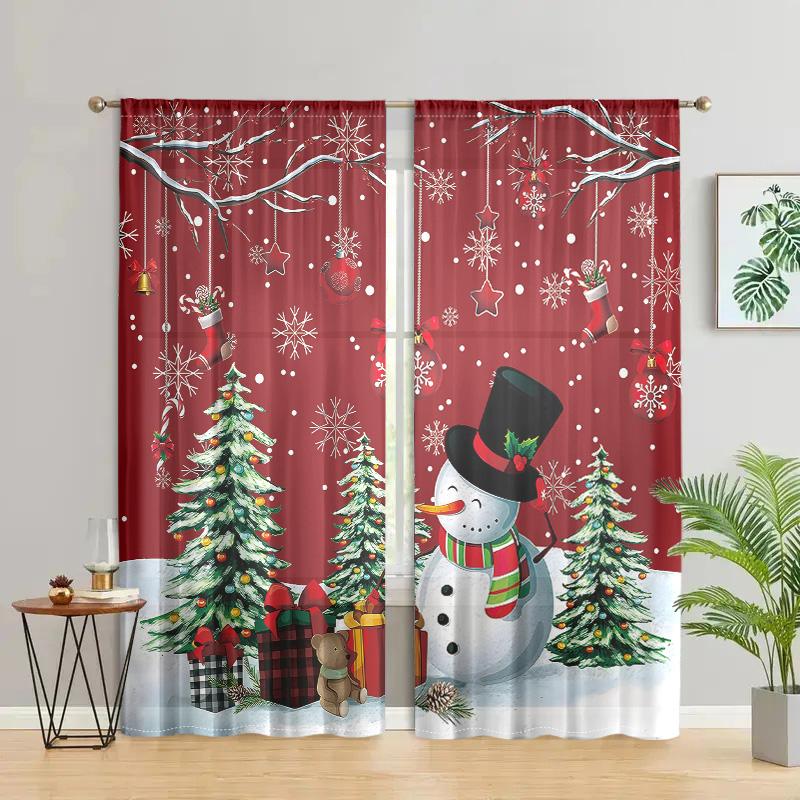 2 Pieces, Christmas Tree Snowman Snowflake Curtains -30% Blackout - Suitable for Living Room, Bedroom, Kitchen, Home Decoration W150CM H166CM&Rod pocket
2 Pieces, Christmas Tree Snowman Snowflake Curtains -30% Blackout - Suitable for Living Room, Bedroom, Kitchen, Home Decoration W150CM H166CM&Rod pocket