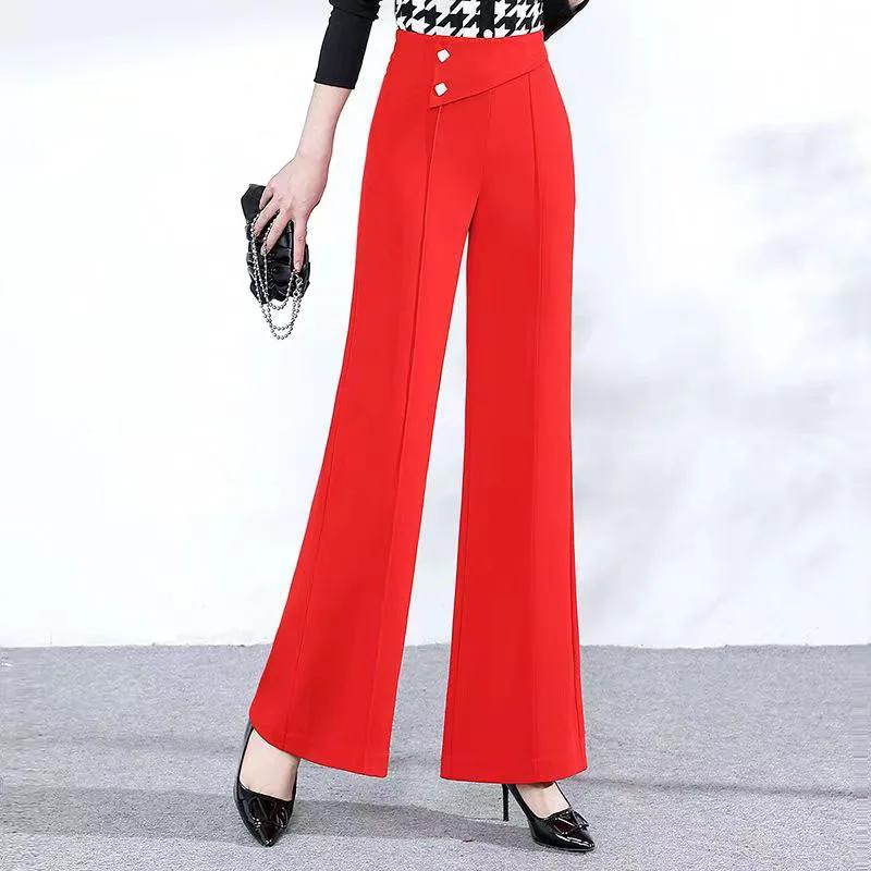 Waisted Casual Pants for Women Wide Leg Pants New Fashionable Solid Color Hanging High L червоний
Waisted Casual Pants for Women Wide Leg Pants New Fashionable Solid Color Hanging High L червоний