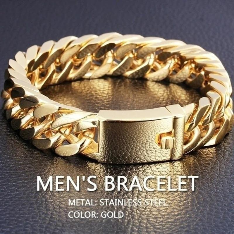 Fashion Cuban Chain Stainless Steel Bracelet Hip Hop Bracelets for Men Jewelry Party Anniversary Gift чорний
Fashion Cuban Chain Stainless Steel Bracelet Hip Hop Bracelets for Men Jewelry Party Anniversary Gift чорний