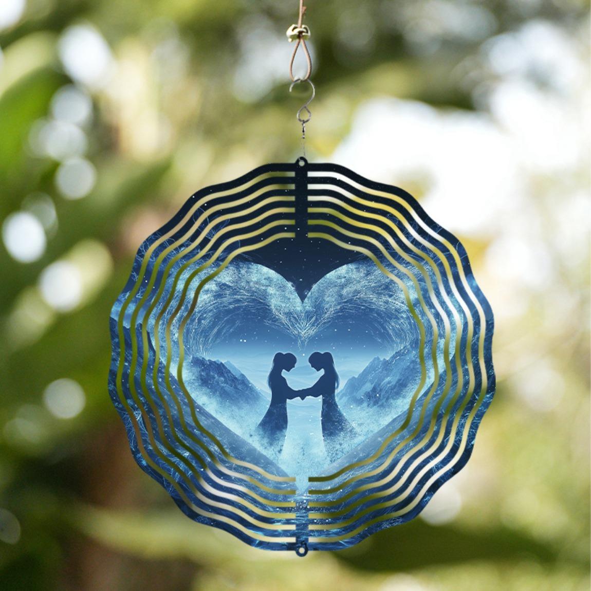 10 Inch Metal Wind Spinner with Love Couple Design for Garden Yard Porch Outdoor Decor Rotating Hook Holiday Decoration Halloween Thanksgiving 01A
10 Inch Metal Wind Spinner with Love Couple Design for Garden Yard Porch Outdoor Decor Rotating Hook Holiday Decoration Halloween Thanksgiving 01A