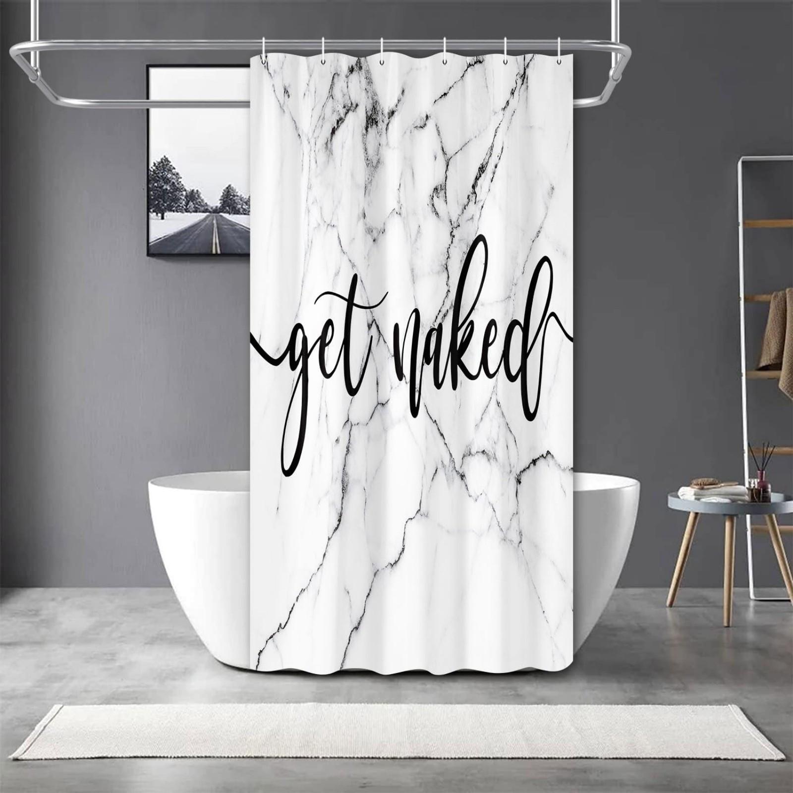 Marble Shower Curtain Get Naked Text Art Modern Design Elegant Bathroom Decor Waterproof Printed Bath Curtain Home Fashion W60H190(CM)-1 Pcs
Marble Shower Curtain Get Naked Text Art Modern Design Elegant Bathroom Decor Waterproof Printed Bath Curtain Home Fashion W60H190(CM)-1 Pcs