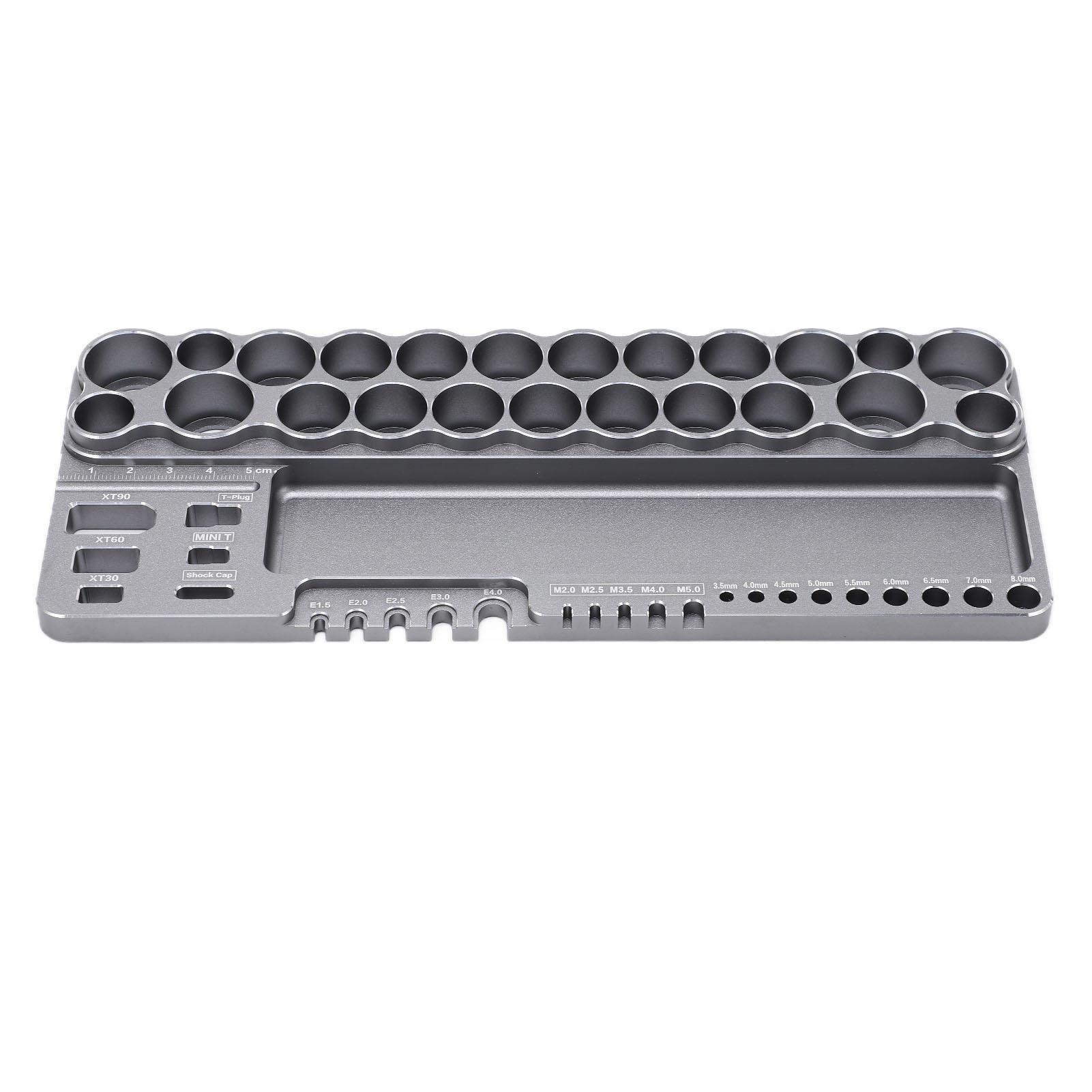 RC Tools Storage Rack Aluminum Alloy RC Screwdriver Scissors Tools Kit Organizer with Fixing сірий колір
RC Tools Storage Rack Aluminum Alloy RC Screwdriver Scissors Tools Kit Organizer with Fixing сірий колір