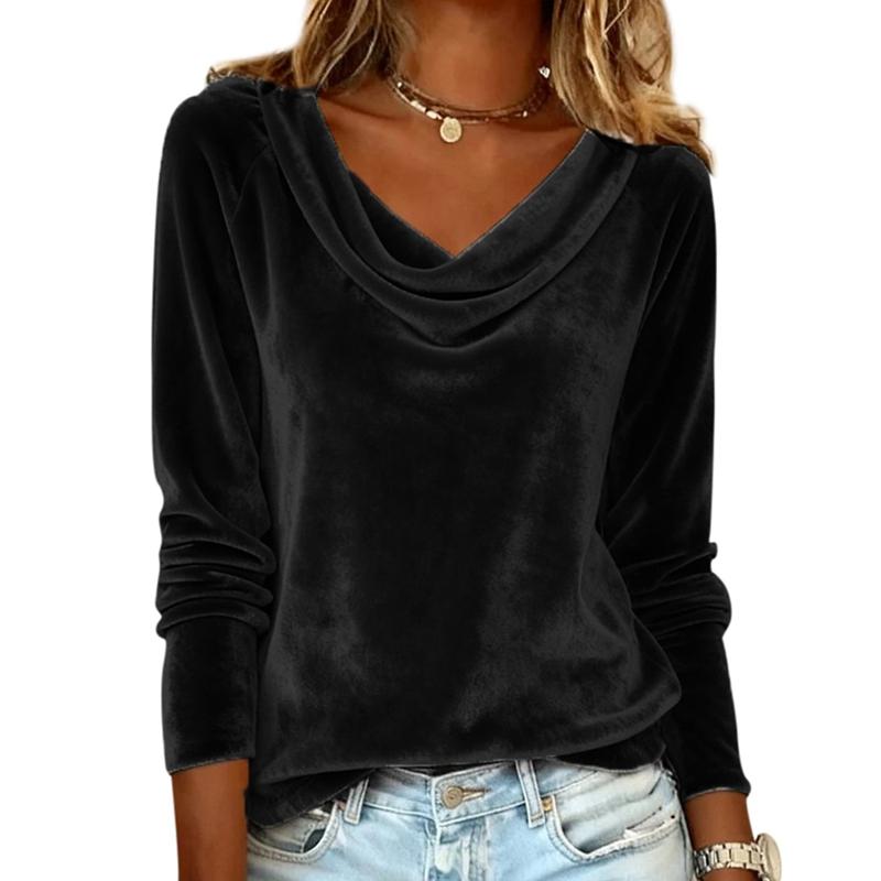 Women Swing Collar Long Sleeve Velvet Top L
Women Swing Collar Long Sleeve Velvet Top L
