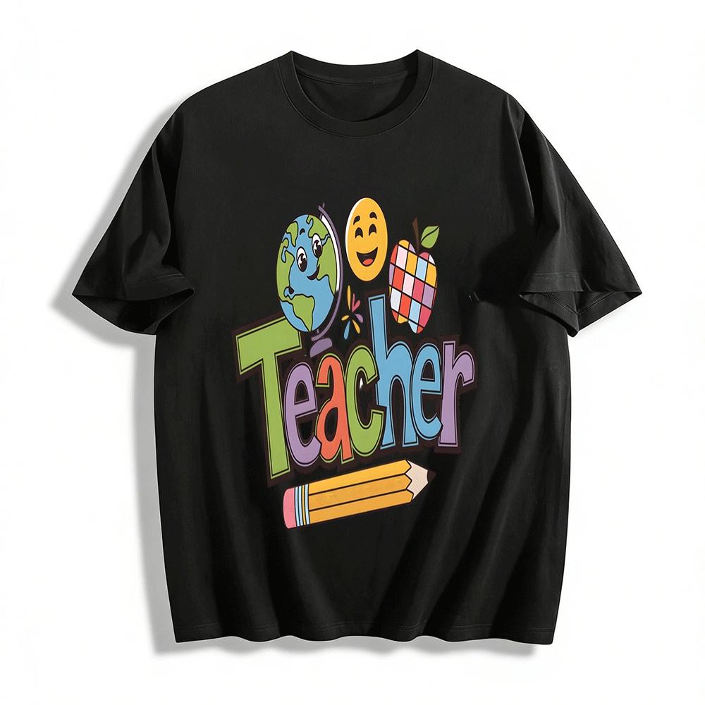 Cute Teacher Themed Printed Top Teacher Appreciation Gift Shirt Pure cotton T-shirt XXS
Cute Teacher Themed Printed Top Teacher Appreciation Gift Shirt Pure cotton T-shirt XXS