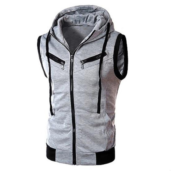Fashion Men s Sleeveless Casual Zipper Slim Fit Sport Training Hooded Vest Coat XXXL світло-сірого кольору
Fashion Men s Sleeveless Casual Zipper Slim Fit Sport Training Hooded Vest Coat XXXL світло-сірого кольору