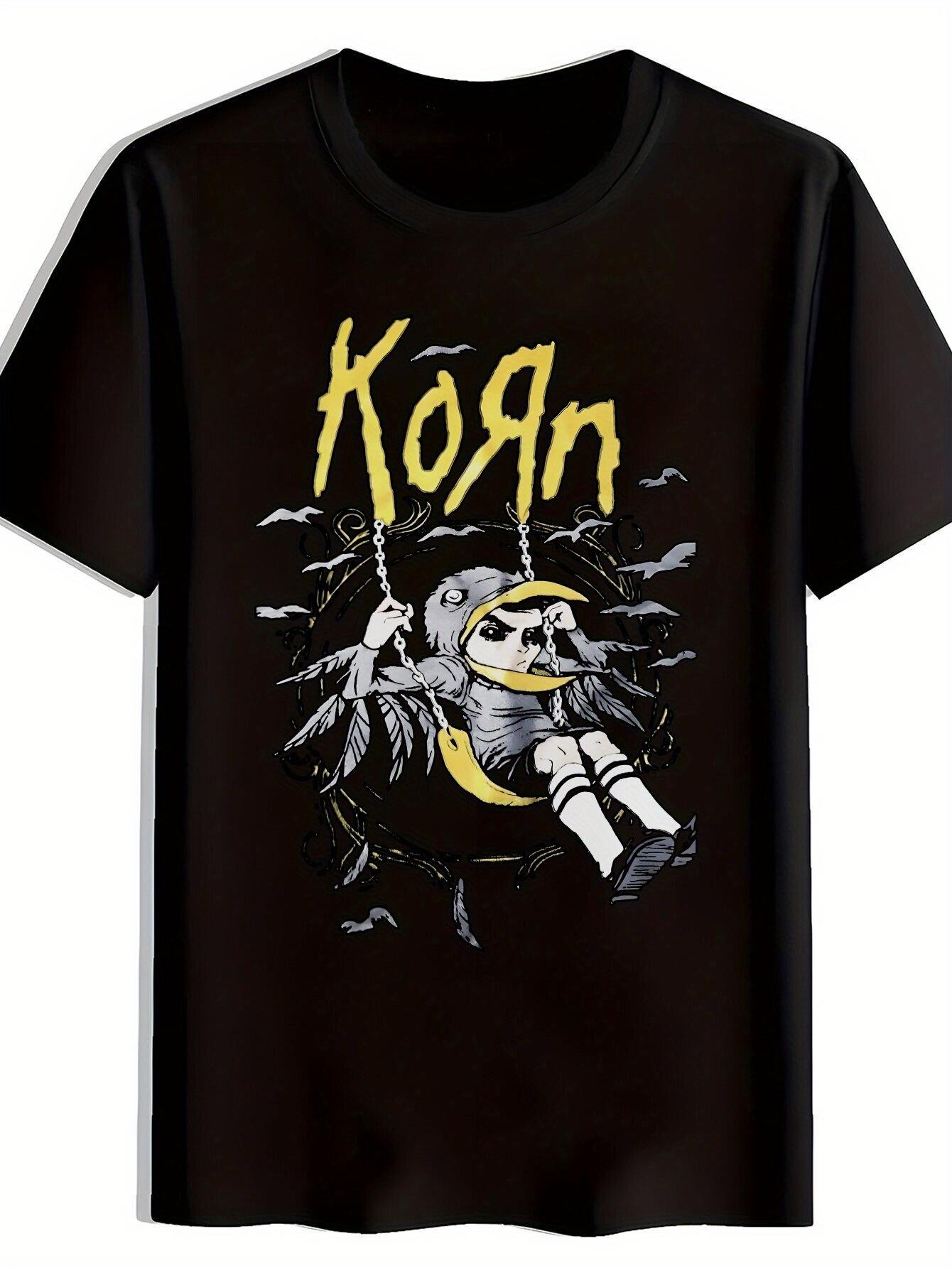 KORN Rock Band Graphic Tee - Black Short Sleeve Crew Neck T-shirt for Men & Women XXL
KORN Rock Band Graphic Tee - Black Short Sleeve Crew Neck T-shirt for Men & Women XXL
