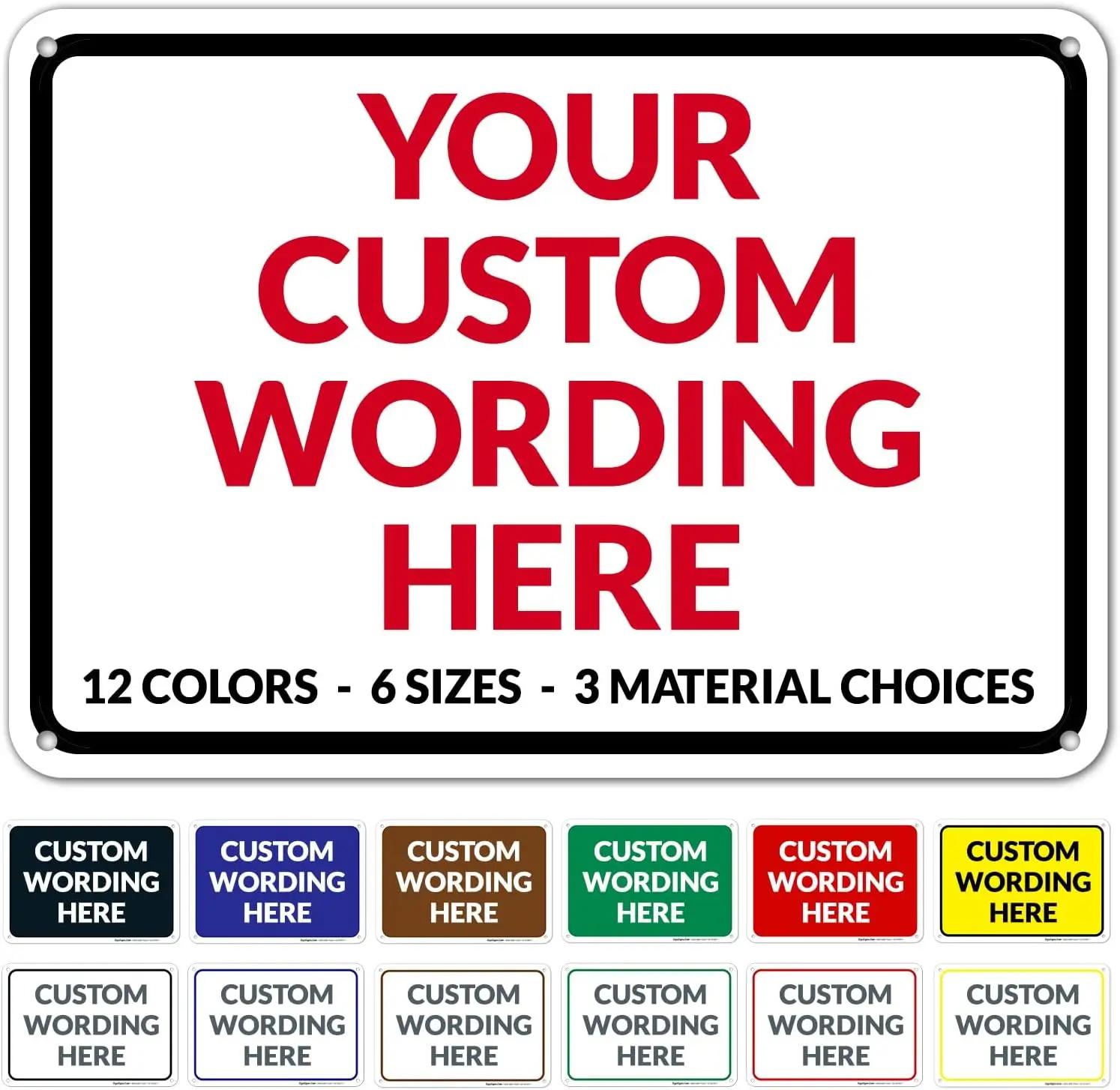 Custom Metal Sign Personalized Tin Plate Outdoor Business Nameplate 20x30cm
Custom Metal Sign Personalized Tin Plate Outdoor Business Nameplate 20x30cm