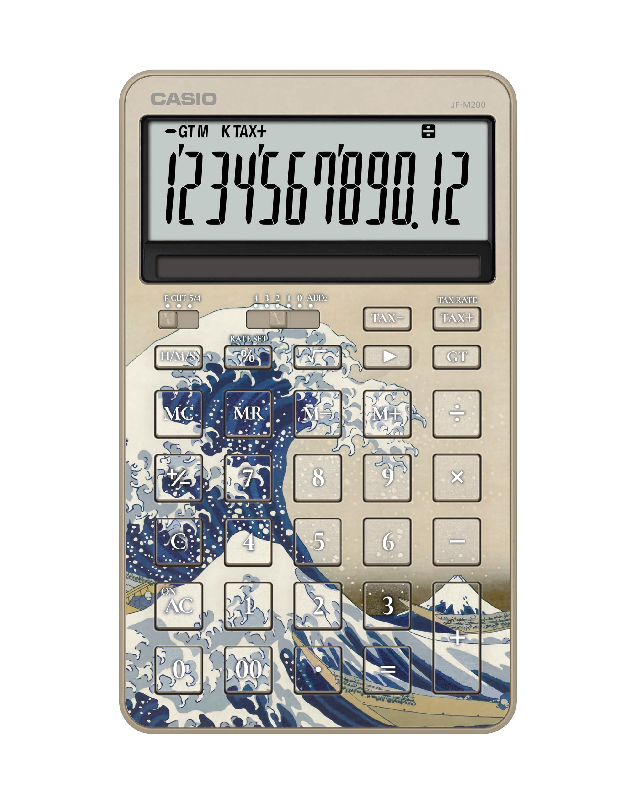 Casio JF-M200-TJ-KHK-N Стильний калькулятор Велика хвиля біля Канаґави Хокусай 12-значний Сонячний Японія чорний
Casio JF-M200-TJ-KHK-N Стильний калькулятор Велика хвиля біля Канаґави Хокусай 12-значний Сонячний Японія чорний