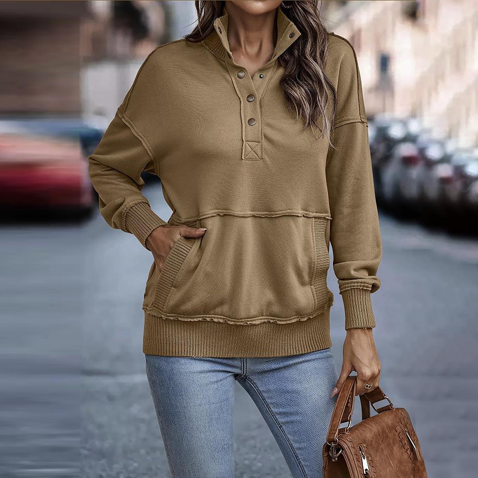 Женская осенне-зимняя модная уличная толстовка с длинным рукавом на пуговицах в однотонном цвете L
Женская осенне-зимняя модная уличная толстовка с длинным рукавом на пуговицах в однотонном цвете L