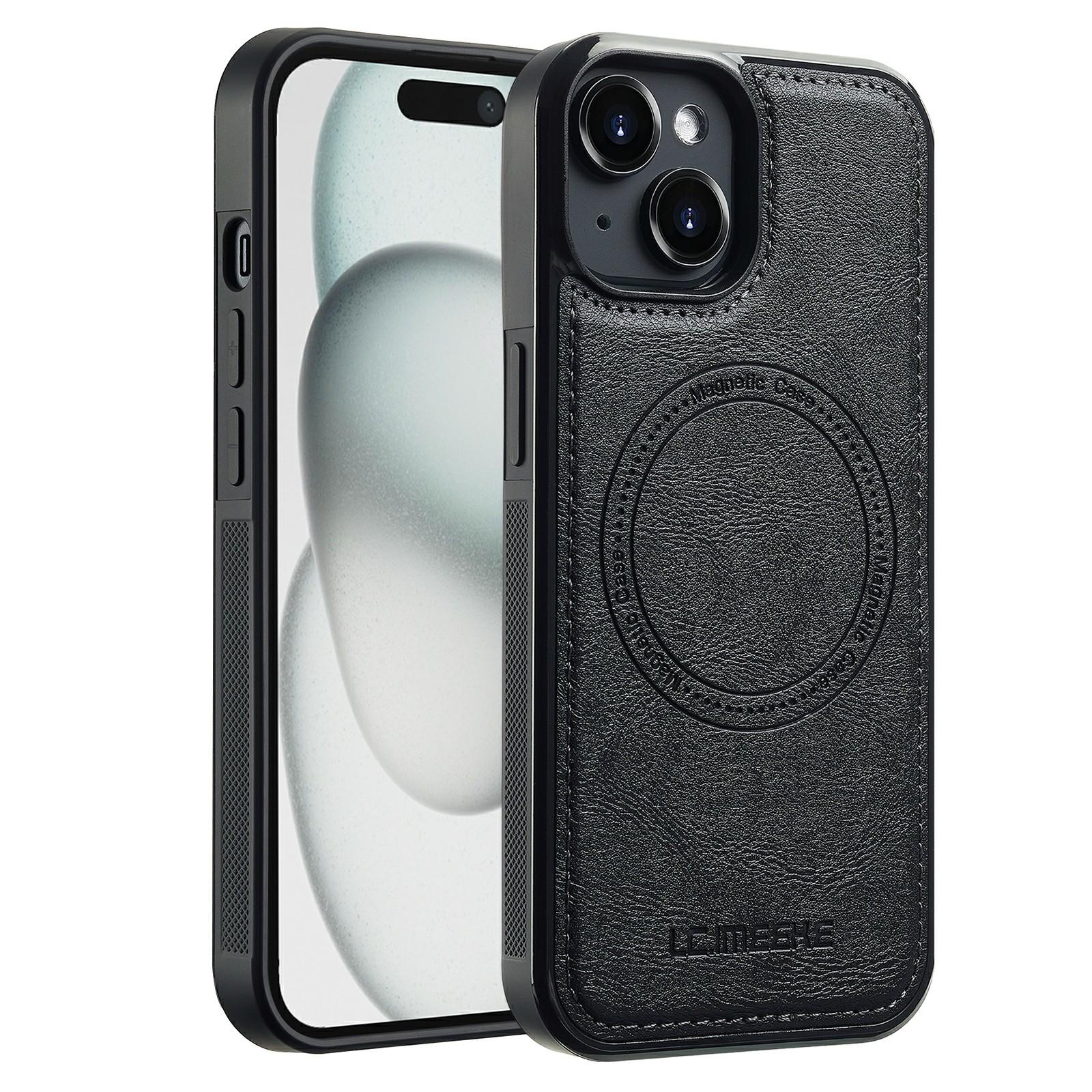 LC.IMEEKE For iPhone 15 Magnetic Case Compatible with MagSafe Leather+TPU Back Cover Black
LC.IMEEKE For iPhone 15 Magnetic Case Compatible with MagSafe Leather+TPU Back Cover Black