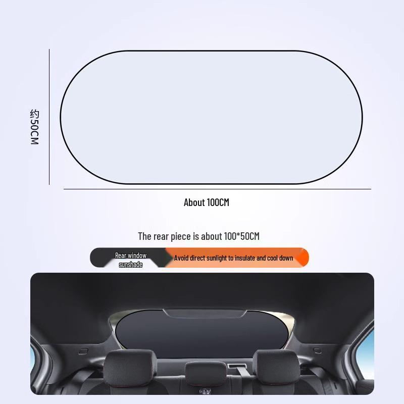 Opaque Silver Car Rear Window Sunshade - Sun Protection & Heat Insulation
Opaque Silver Car Rear Window Sunshade - Sun Protection & Heat Insulation