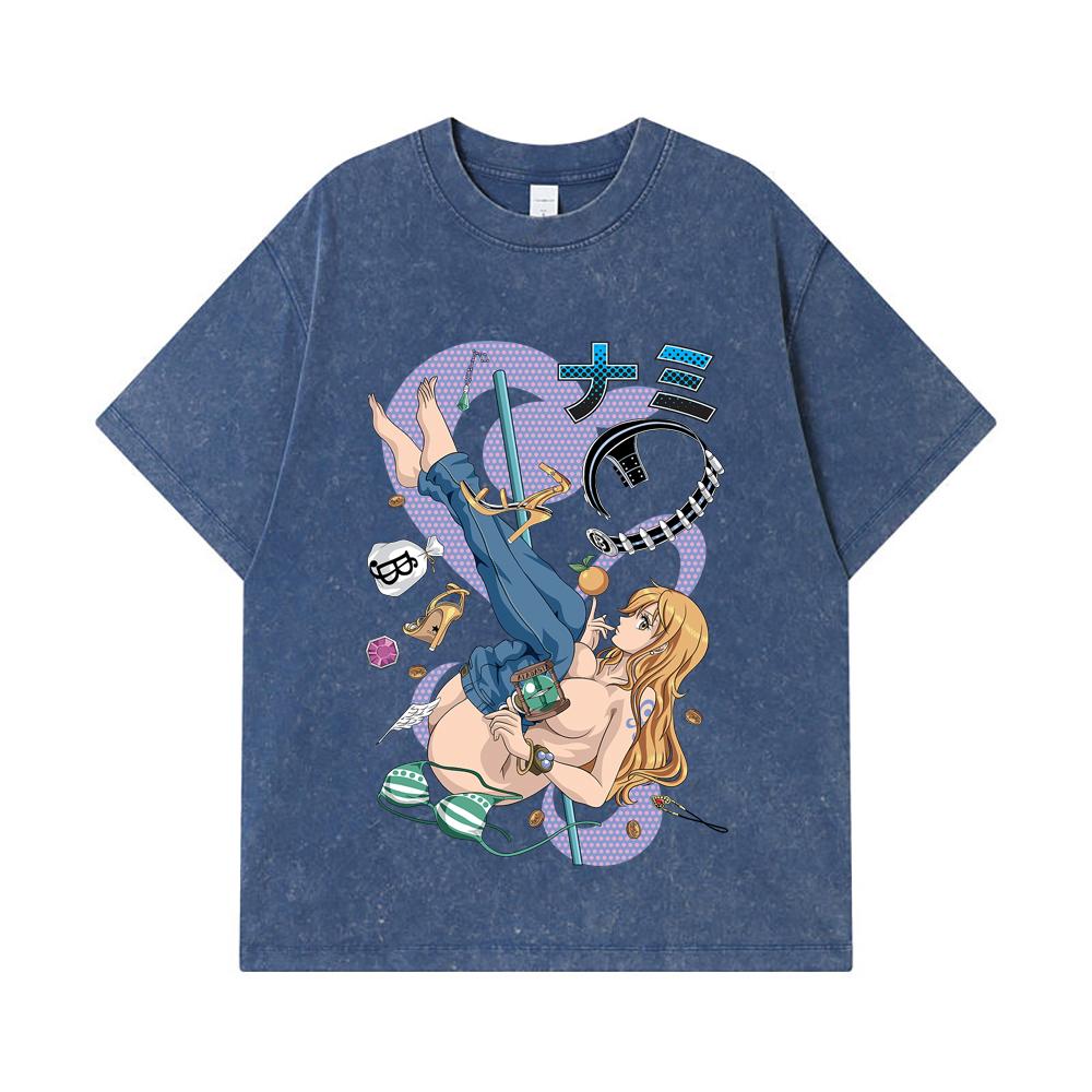 275 GSM Washed T-shirts 100% Cotton One Piece V55 Nami Print Unisex Heavy Cotton T Shirt 2XL королівський синій колір
275 GSM Washed T-shirts 100% Cotton One Piece V55 Nami Print Unisex Heavy Cotton T Shirt 2XL королівський синій колір