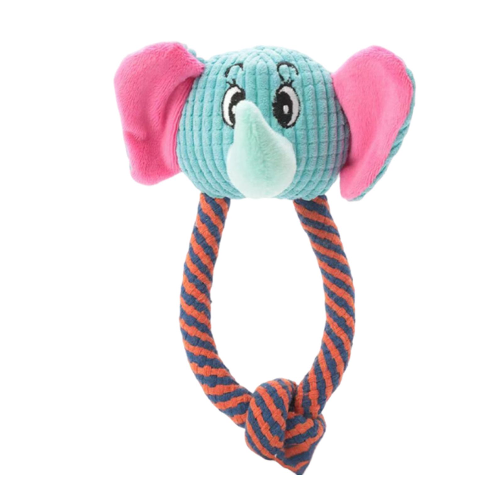 Plush Elephant Dog Toy with Squeaker and Durable Rope Knot for Interactive Chewing and Fetch Play Suitable for Medium and Large Dogs One Size
Plush Elephant Dog Toy with Squeaker and Durable Rope Knot for Interactive Chewing and Fetch Play Suitable for Medium and Large Dogs One Size