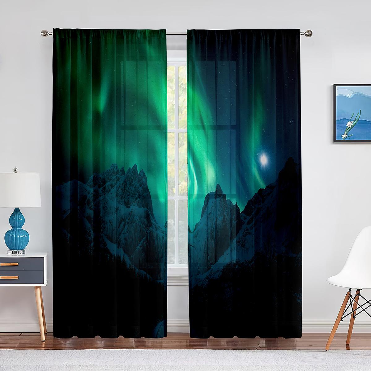 Прозрачная вуаль Aurora Borealis, красивые чудеса природы, узор для гостиной, спальни, кухни, окна, тюлевые шторы 1 PCS W100XH250cm&Grommet Top
Прозрачная вуаль Aurora Borealis, красивые чудеса природы, узор для гостиной, спальни, кухни, окна, тюлевые шторы 1 PCS W100XH250cm&Grommet Top