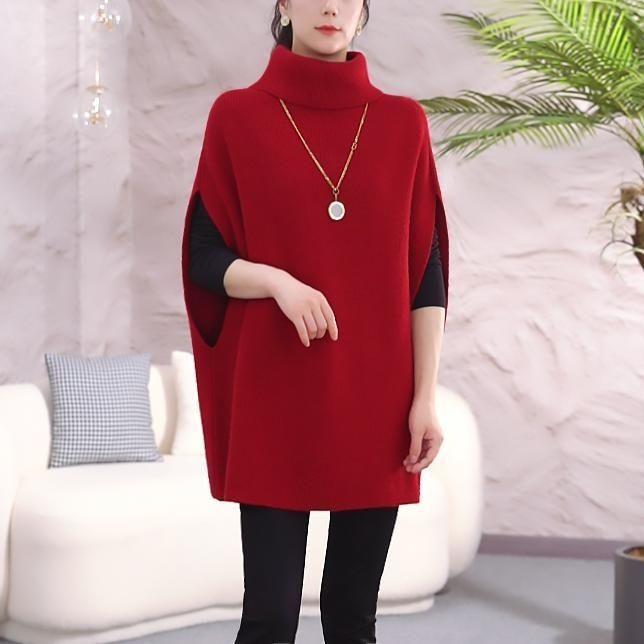 Женский вязаный жилет с высоким воротником, осенне-зимний длинный пуловер, вязаный жилет, свободная вязаная летучая мышь без рукавов S красный
Женский вязаный жилет с высоким воротником, осенне-зимний длинный пуловер, вязаный жилет, свободная вязаная летучая мышь без рукавов S красный