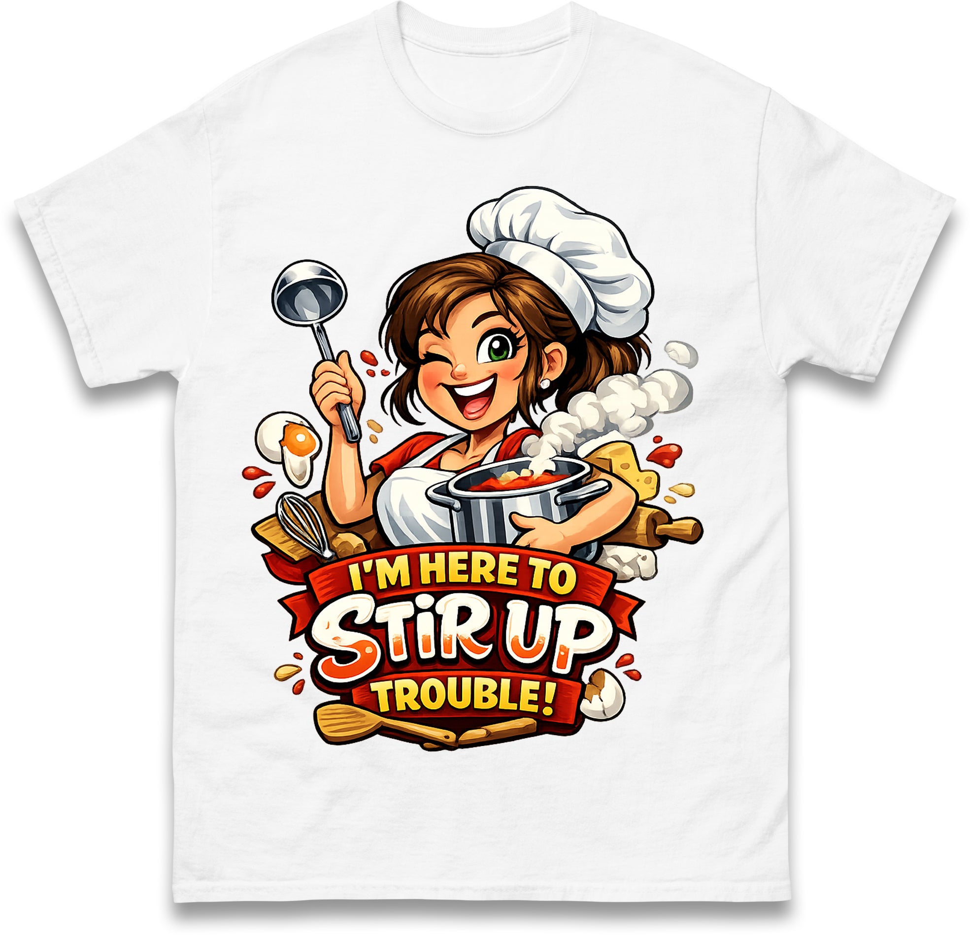I m Here to Stir Up Trouble Kitchen Assistant T Shirt Tshirt Mens Womens Unisex Tops Tees 2XL
I m Here to Stir Up Trouble Kitchen Assistant T Shirt Tshirt Mens Womens Unisex Tops Tees 2XL