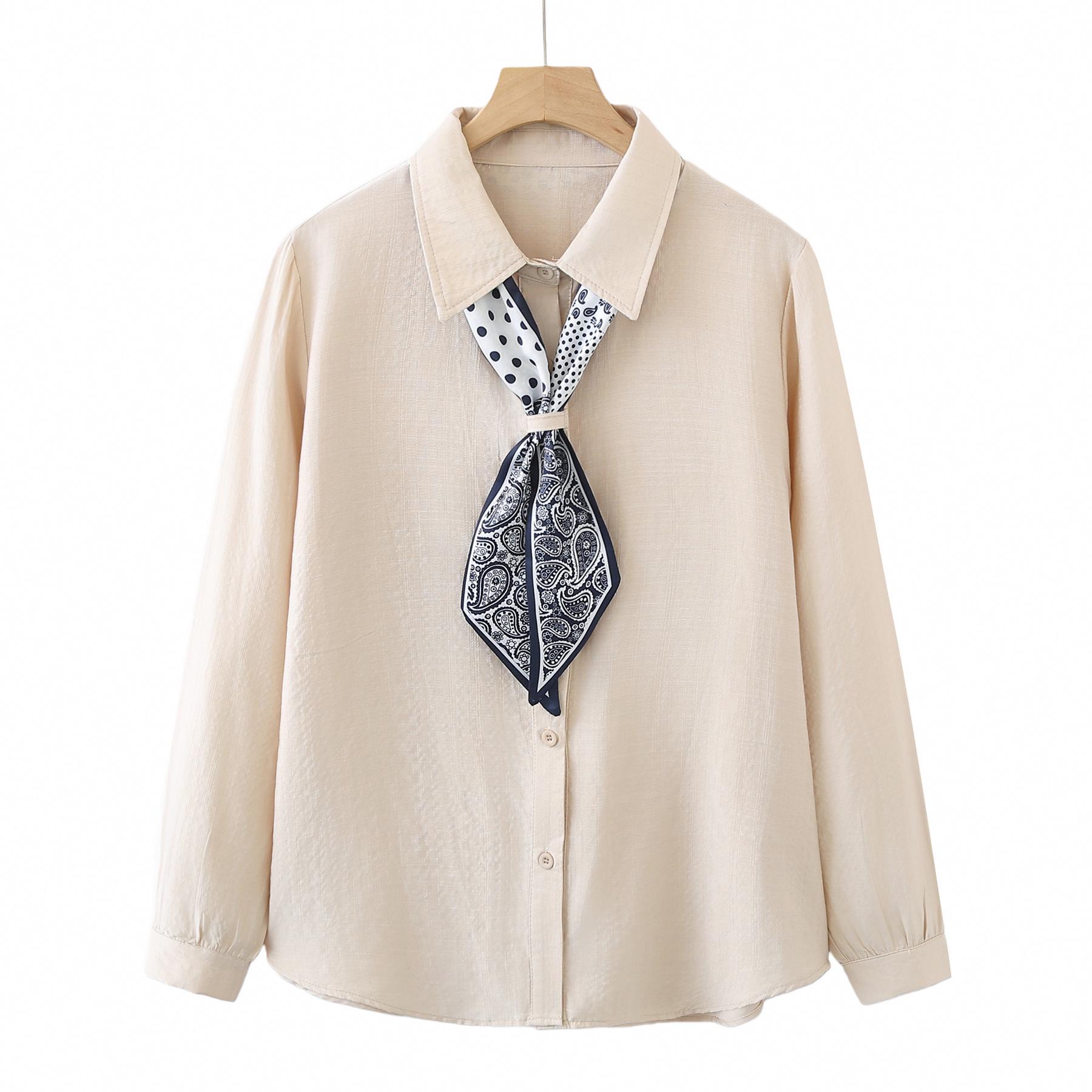 2026 Spring Women s Plus Size Slimming Long Sleeve Cardigan Shirt with Scarf - Versatile Casual Top XL абрикосовый
2026 Spring Women s Plus Size Slimming Long Sleeve Cardigan Shirt with Scarf - Versatile Casual Top XL абрикосовый