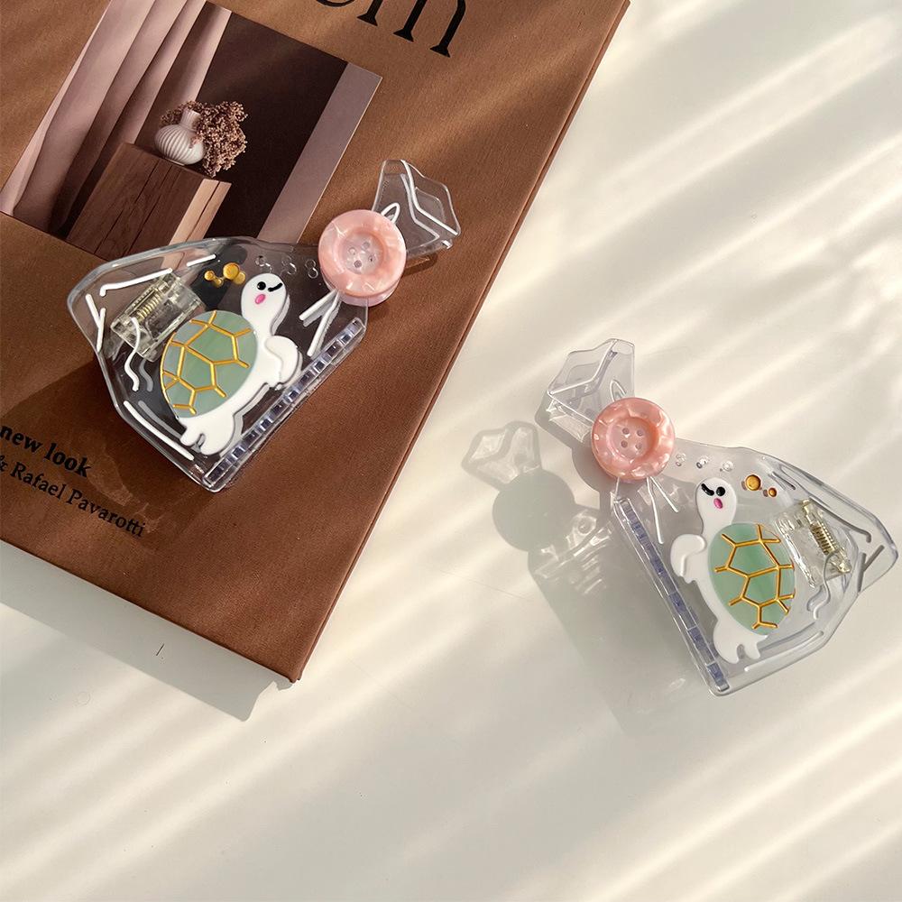 1pc Cute, fun, transparent little turtle, Japanese style design, creative hair clip, half tied bun, hair clip, hair accessory
1pc Cute, fun, transparent little turtle, Japanese style design, creative hair clip, half tied bun, hair clip, hair accessory