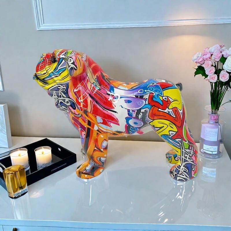Colorful Fighting Dog Ornaments Home Resin Statue Crafts Office Desktop Ornaments Gifts
Colorful Fighting Dog Ornaments Home Resin Statue Crafts Office Desktop Ornaments Gifts