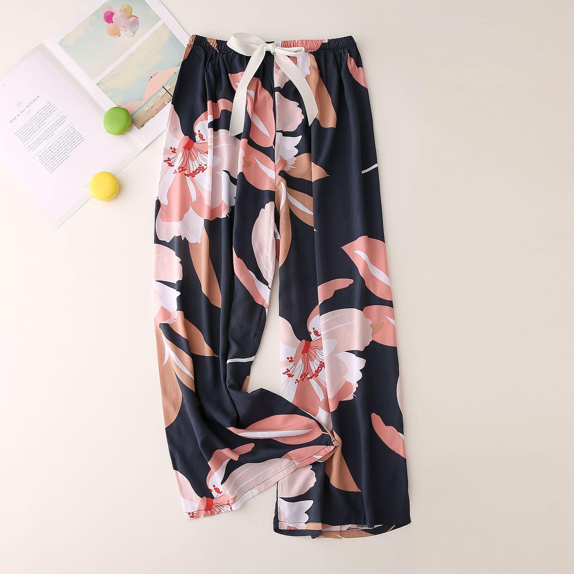 Летние хлопковые шелковые пижамы женские свободные широкие брюки с принтом One Size
Летние хлопковые шелковые пижамы женские свободные широкие брюки с принтом One Size