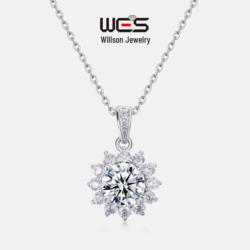 S925 Sterling Silver Snowflake Moissanite Sunflower Necklace Pendant – Women s Dazzling Clavicle Chain, Super Shiny Luxury 925 Silver with GRA Moissanite Certificate
S925 Sterling Silver Snowflake Moissanite Sunflower Necklace Pendant – Women s Dazzling Clavicle Chain, Super Shiny Luxury 925 Silver with GRA Moissanite Certificate